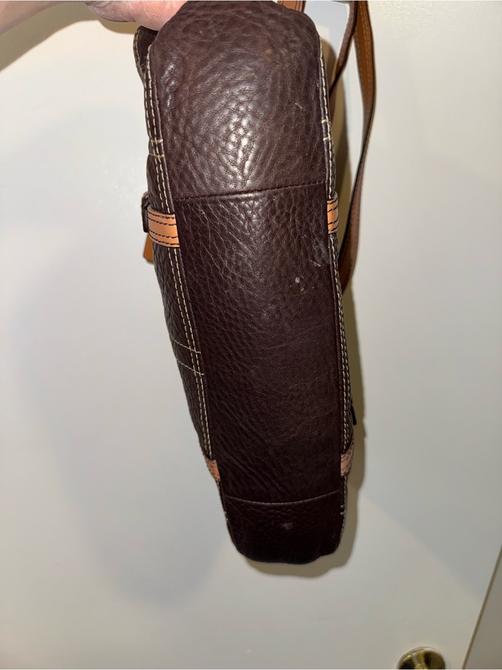 Y2K vintage Coach Chelsea Tote Bag Handbag Dark Brown Pebbled Leather - Picture 10 of 10